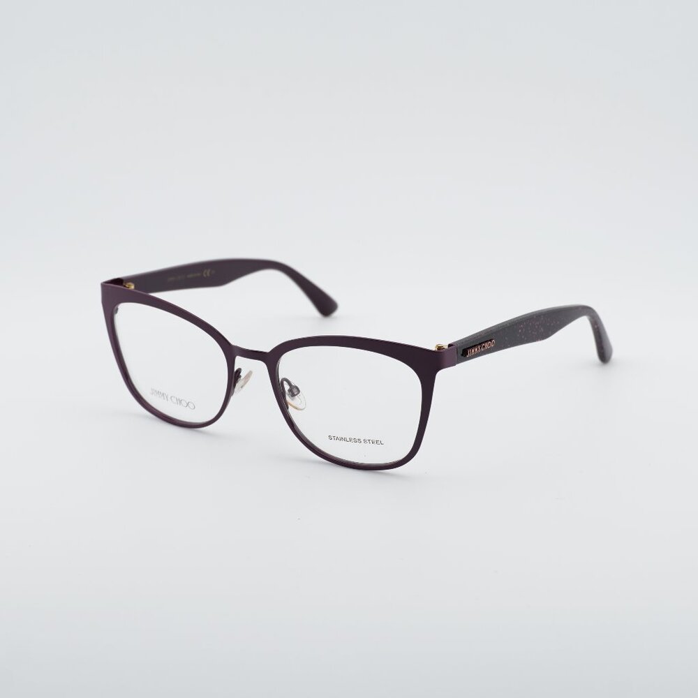 Jimmy Choo JC189 0FN1 00 Eyeglasses Cyclamen Violet 53mm Cat Eye Frame